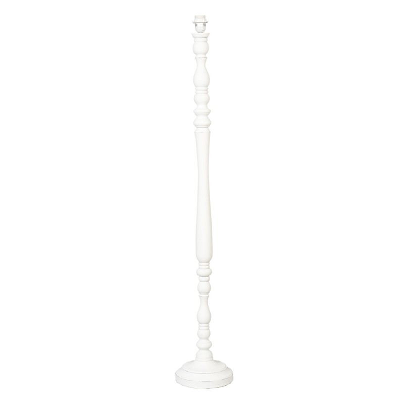 Clayre & Eef Floor Lamp Ø 22x135 cm  White Wood Round