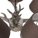Clayre & Eef Lampes à suspension Ø 64x29 cm Couleur argent Aluminium