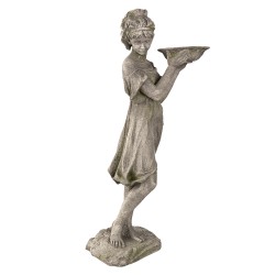Clayre & Eef Statua Decorativa  Donna 32*30*77 cm Grigio