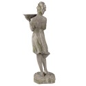 2Clayre & Eef Statua Decorativa  Donna 5PR0041 32*30*77 cm Grigio Poliresina Statue Decorative  Accessori di Decorazione