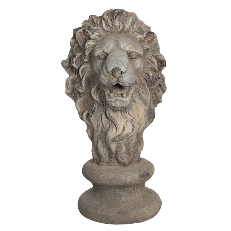 Clayre & Eef Figurine Lion 67 cm Gris Polyrésine