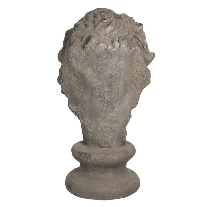 Clayre & Eef Statuetta Leone 67 cm Grigio Poliresina