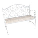 2Clayre & Eef Garden Bench 110*50*90 cm White Iron Rectangle