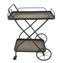 2Clayre & Eef Kitchen Trolley  5Y0420 65*53*80 cm Black Iron Rectangle