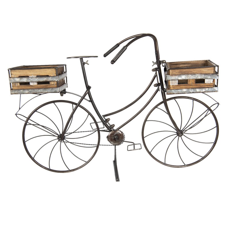Clayre & Eef Plant Holder Bike 5Y0546 85*30*58 cm Brown Iron Bicycle