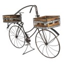 2Clayre & Eef Plant Holder Bike 5Y0546 85*30*58 cm Brown Iron Bicycle