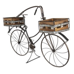 Clayre & Eef Plant Holder Bike 5Y0546 85*30*58 cm Brown Iron Bicycle