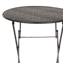 Clayre & Eef Bistro Set Bistro Table Bistro Chair Set of 3 Ø 60x70 Black Iron