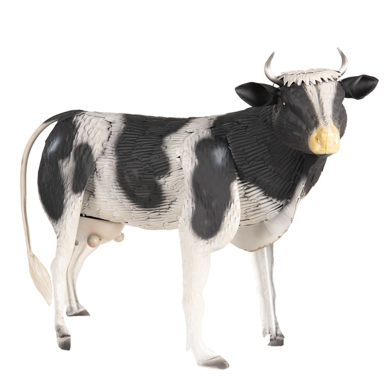 Clayre & Eef Figurine Cow 60x25x50 cm Black White Iron