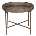 Clayre & Eef Side Table Ø 60x50 cm Copper colored Iron Round