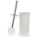 2Clayre & Eef Toilet Brush 60118 Ø 11*24 cm White Ceramic Round