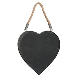 Clayre & Eef Mirror Heart 62S124 27*29 cm Grey Iron Heart shape