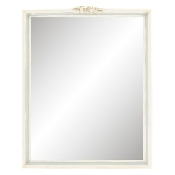Clayre & Eef Specchio da Parete 22*2*28 cm Bianco Plastica