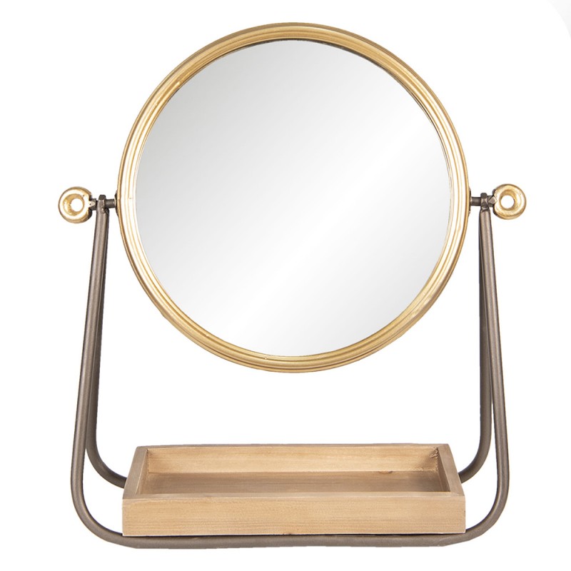 Clayre Eef Standing Mirror 62s171 40, Round Brass Table Mirror