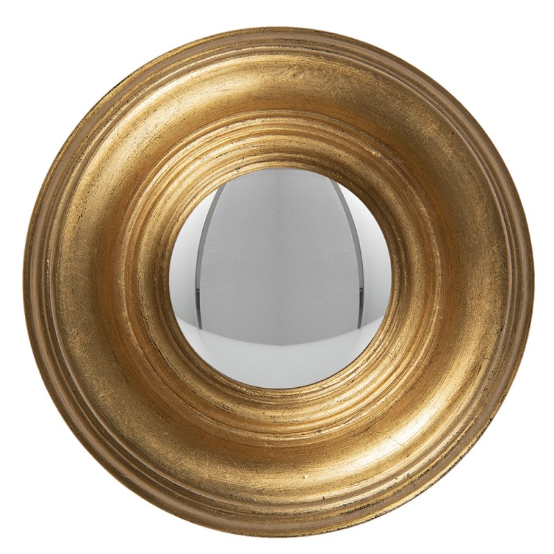 Clayre & Eef Specchio Ø 21 cm Color oro Legno  Rotondo