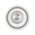 2Clayre & Eef Pomello per Porta Ø 4*4 cm Bianco, Marrone  Ceramica Rotondo