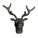 2Clayre & Eef Knob Deer 7x8x6 cm Black Brown