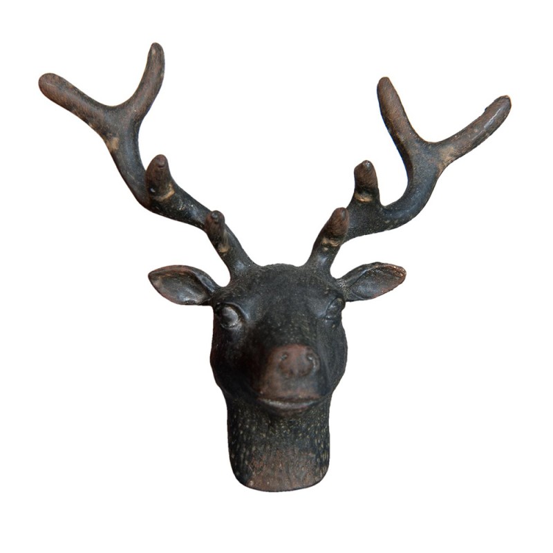Clayre & Eef Knob Deer 7x8x6 cm Black Brown