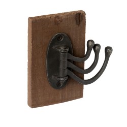 Clayre & Eef Wall Hook 8*12*13 cm Black Iron