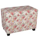 2Clayre & Eef Stool 64061LM 60*36*43 cm Pink Wood Textiles Rectangle