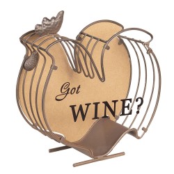 Clayre & Eef Wine Cork Holder 23*9*26 cm Brown Wood Rectangle