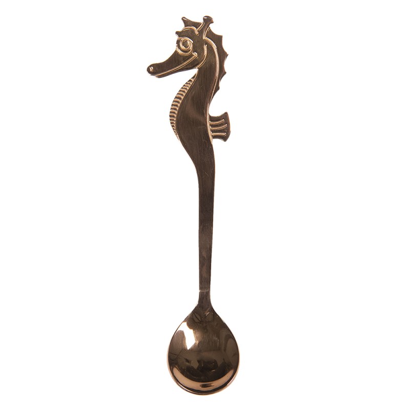 Clayre & Eef Teaspoon 13 cm Copper colored Metal Seahorse
