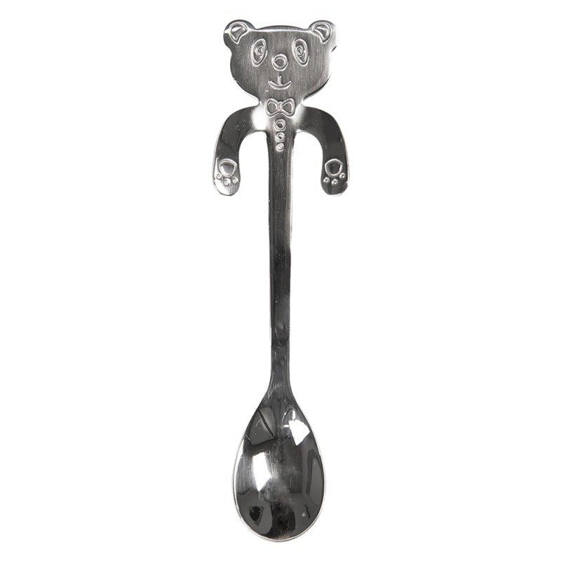 Clayre & Eef Teaspoon 12 cm Silver colored Metal Bear
