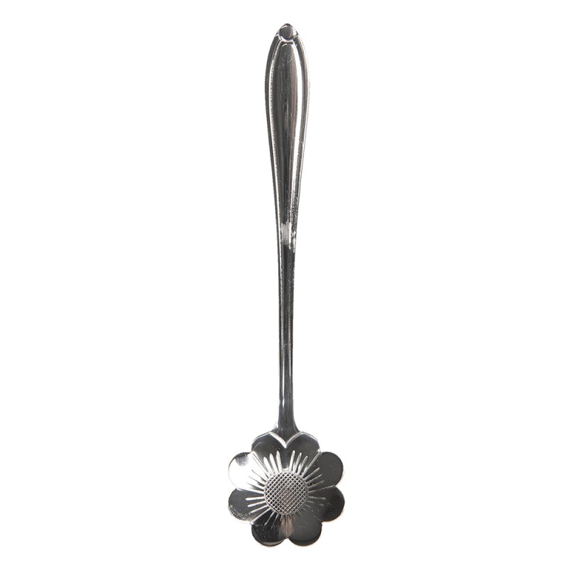 Clayre & Eef Teaspoon 12 cm Silver colored Metal Flower