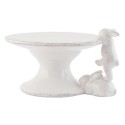 2Clayre & Eef Alzatina 16x14x9 cm Bianco Ceramica Rotondo