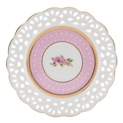 Clayre & Eef Cup and Saucer 200 ml Pink Porcelain Round