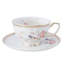 2Clayre & Eef Cup and Saucer 150 ml White Porcelain Round
