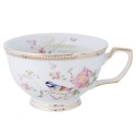 2Clayre & Eef Cup and Saucer 150 ml White Porcelain Round