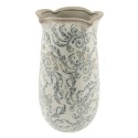 2Clayre & Eef Vase Ø 14x28 cm Beige Grau Keramik