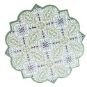 2Clayre & Eef Coasters 20*20 cm Green Ceramic