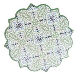 Clayre & Eef Coasters 20*20 cm Green Ceramic
