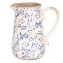 2Clayre & Eef Brocca Decorativa 17*12*18 cm / 1000 ml Multicolor  Ceramica Rotondo