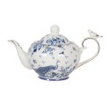 2Clayre & Eef Teapot with Infuser 900 ml Blue Porcelain Round