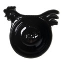 Clayre & Eef Cuillère doseuse 14x13x7 cm Noir Céramique Rond Coq