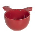 Clayre & Eef Measuring Spoon 11x11x6 cm Red Ceramic Round Rooster