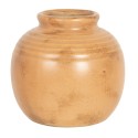 Clayre & Eef Vase 8 cm Marron Jaune Céramique Rond