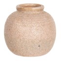Clayre & Eef Vase 8 cm Rose Beige Céramique Rond