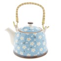 2Clayre & Eef Teapot with Infuser 700 ml Blue Porcelain Round