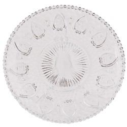 Clayre & Eef Breakfast Plates Ø 20 cm Transparent Glass