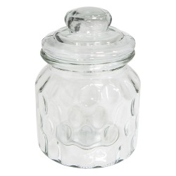 Clayre & Eef Glass Jar Ø 10*14 cm Transparent Glass Round