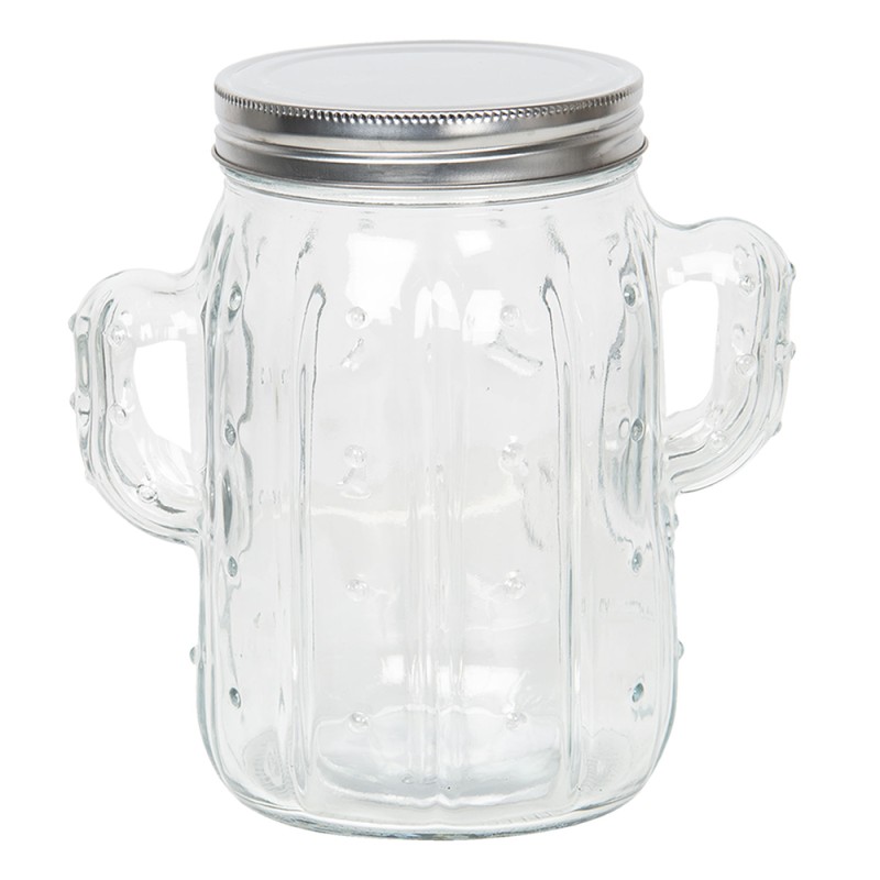 Clayre & Eef Storage Jar Cactus 1000 ml Glass Round