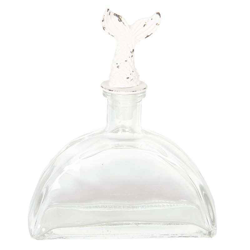 Clayre & Eef Decorative Bottle 14x5x17 cm Glass Plastic