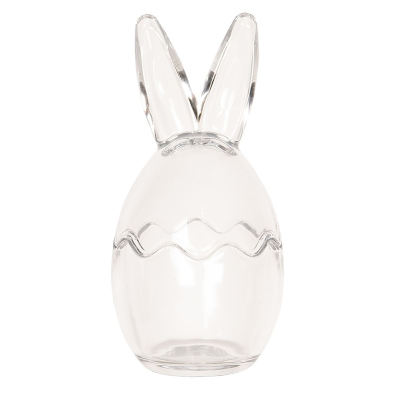 Clayre & Eef Storage Jar Ø 10x21 cm Glass Round Hare