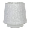 Clayre & Eef Tealight Holder Ø 13x13 cm White Glass Round