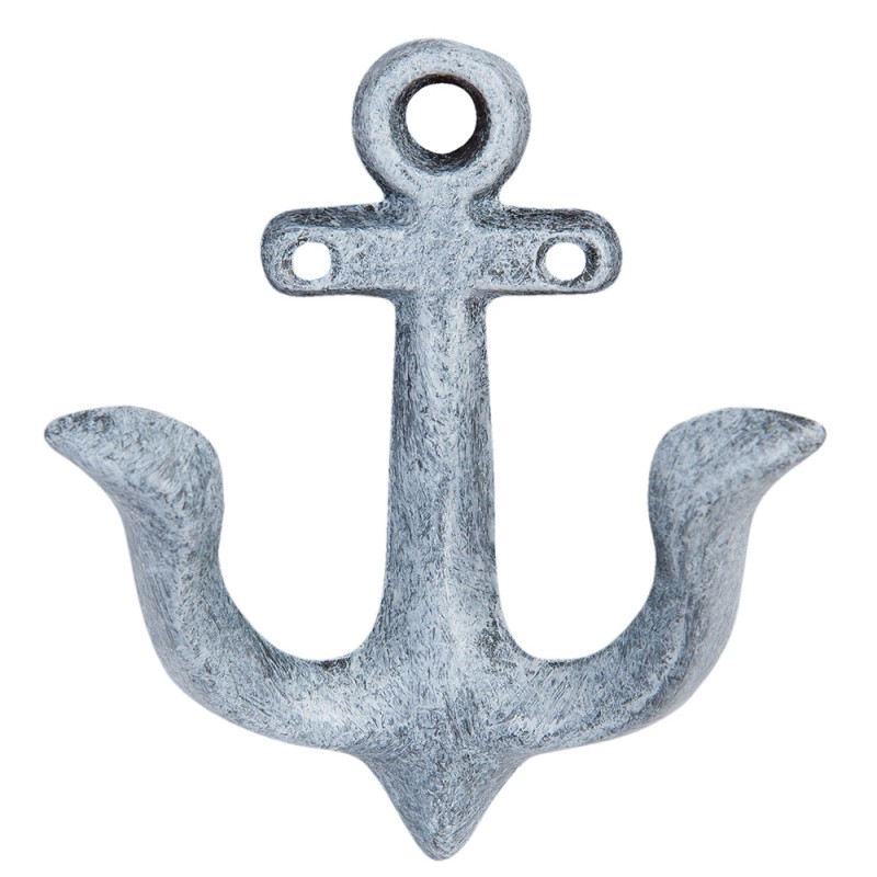 2Clayre & Eef Wall Hook Anchors 9*5*11 cm Grey