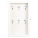 Clayre & Eef Key Cabinet 24x7x38 cm White Wood Rectangle